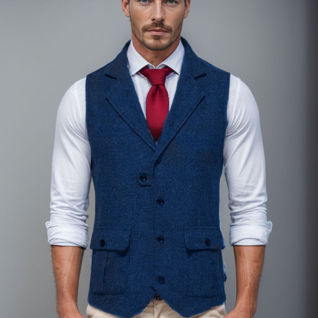 Herren elegante Weste im Hahnentrittmuster Echoarchiv