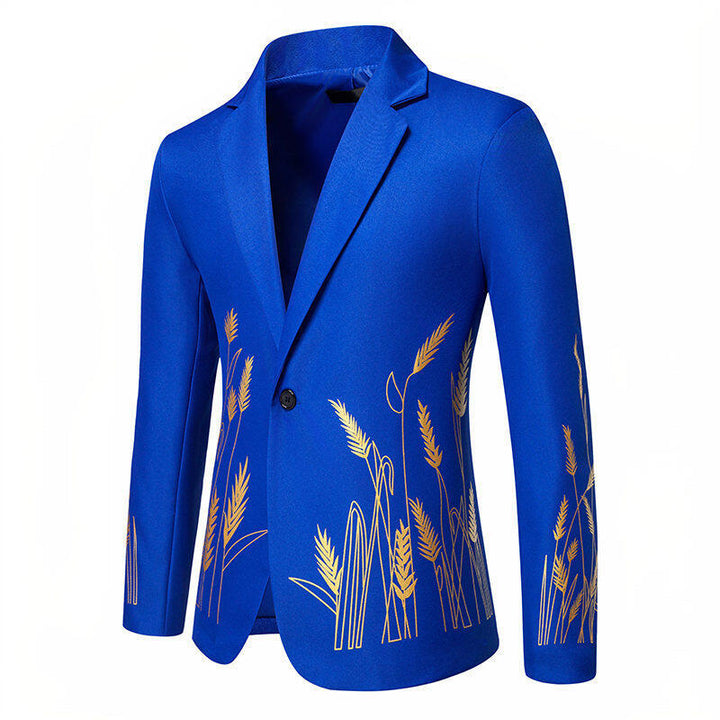 Herren eleganter Blazer mit floralen Stickereien Echoarchiv