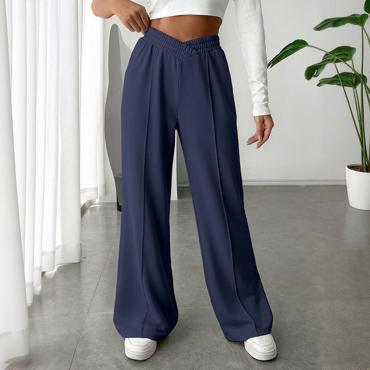 Damen Weite Sweatpants mit V-förmigem Taillenbund – Avérine