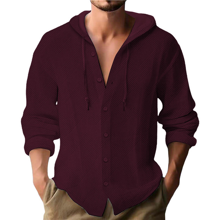 Herren Kapuzenbluse mit strukturiertem Design Echoarchiv