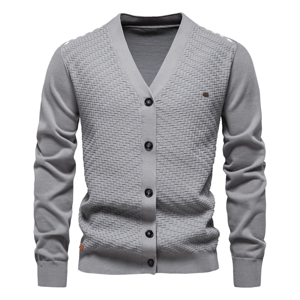 Herren Strickjacke mit strukturiertem Muster Echoarchiv