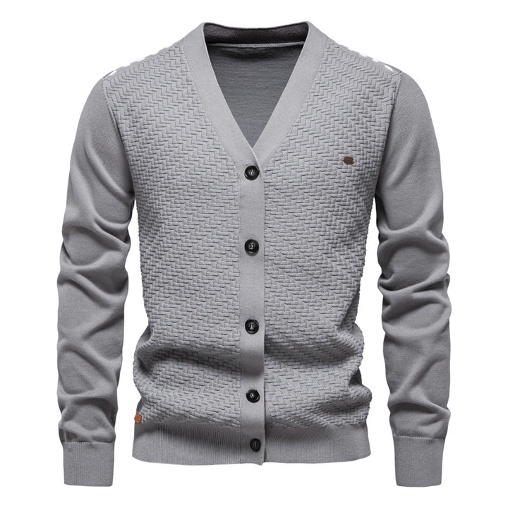 Herren Strickjacke mit strukturiertem Muster Echoarchiv