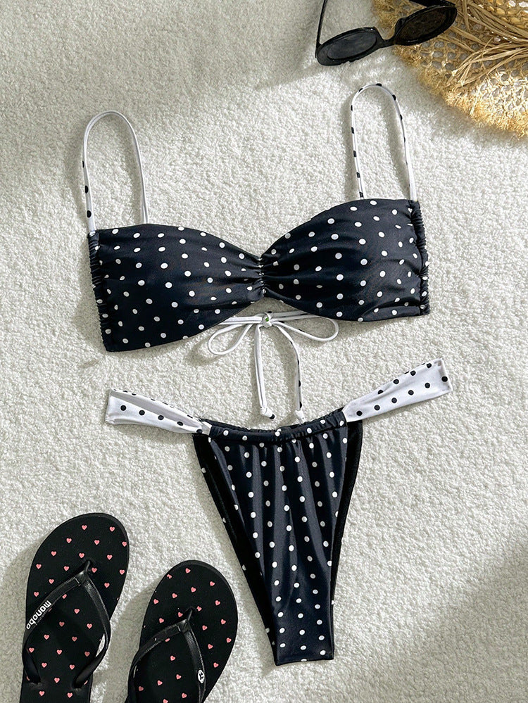 Damen Bandeau-Bikini-Set mit Punkten Echo Archiv