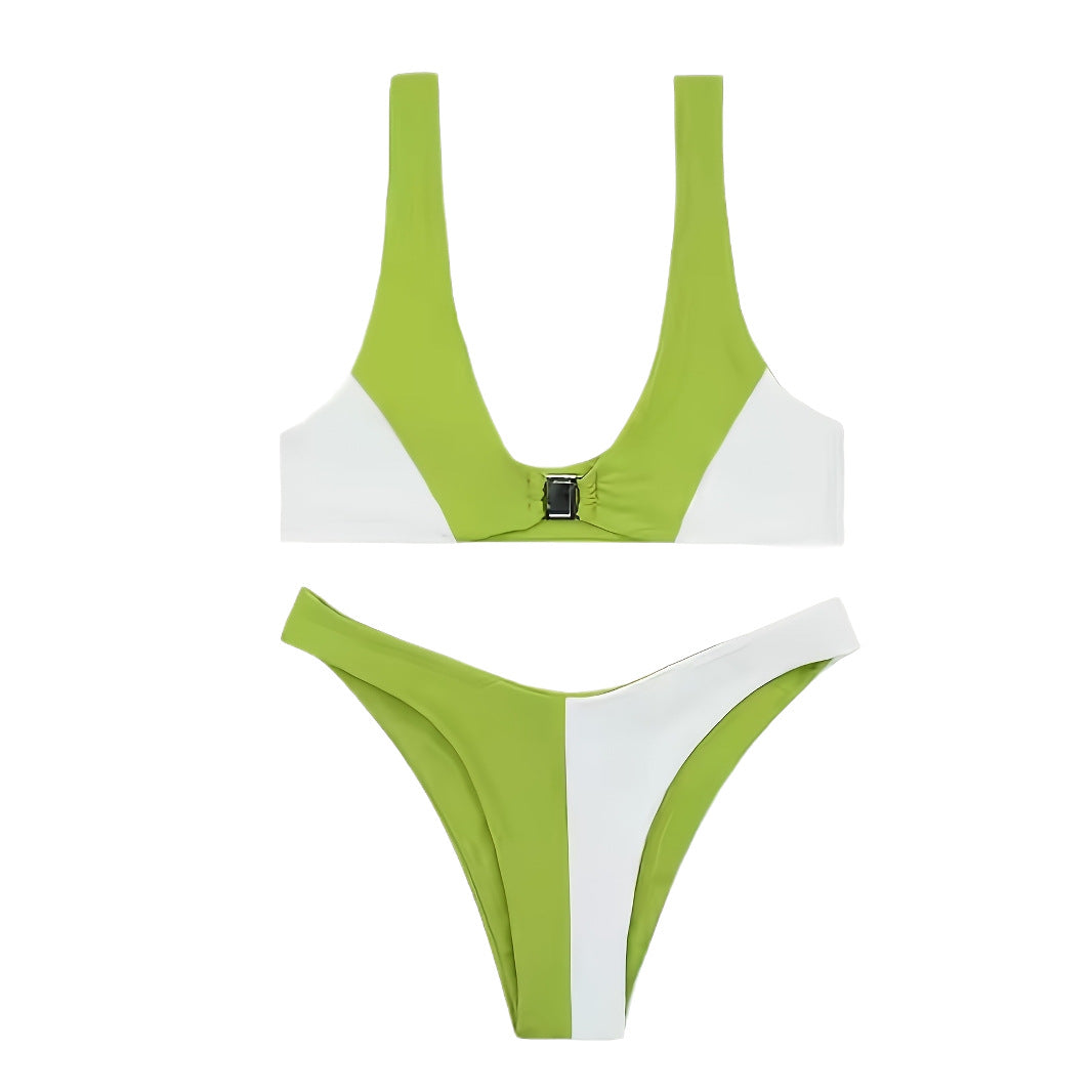 Damen Bikinis mit tiefem V-Ausschnitt und schmalen Trägern Echo Archiv