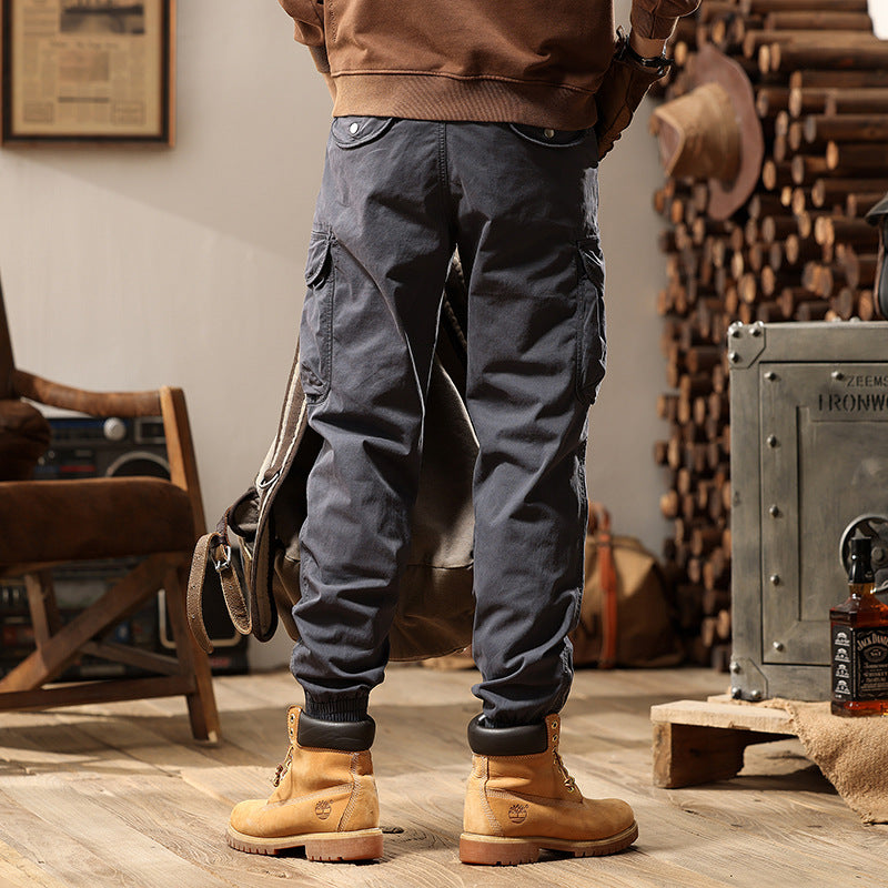 Herren vielseitige Cargo-Hose mit gepolsterten Taschen und elastischem Bund Echoarchiv
