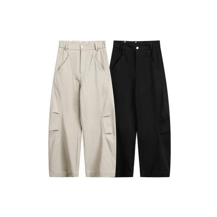 Unisex Weite Cropped-Cargohose mit hoher Taille und Utility-Taschen Echo Archiv