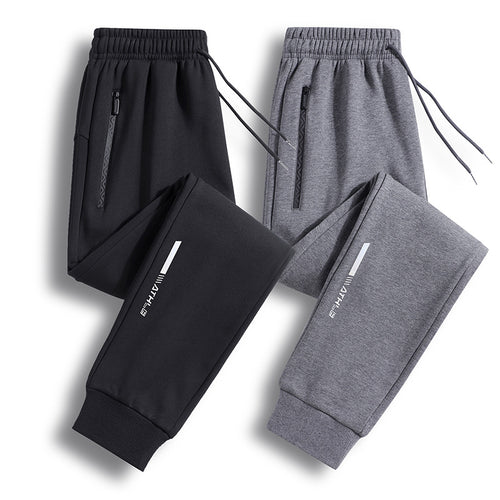 Herren Sportive Jogginghose mit Reißverschlusstasche, Kordelzug und elastischen Bündchen Echo Archiv