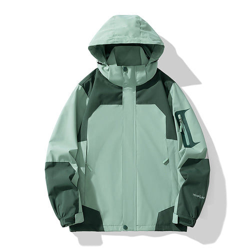 Herren Nano winddichte Softshell-Outdoojecke mit verstellbarer Kapuze, Reißverschlusstasche am Arm und atmungsaktiver Membran – Taviero