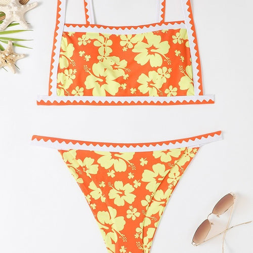 Damen Bikini-Set mit floralem Design und trendy Trägerdetails Echo Archiv