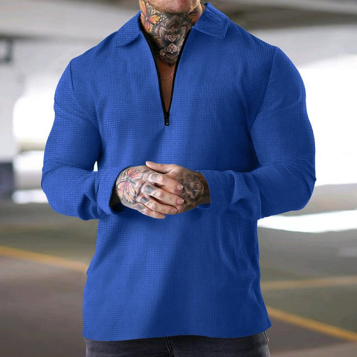 Herren Sportpullover mit Reißverschluss und stylischem Stehkragen Echoarchiv