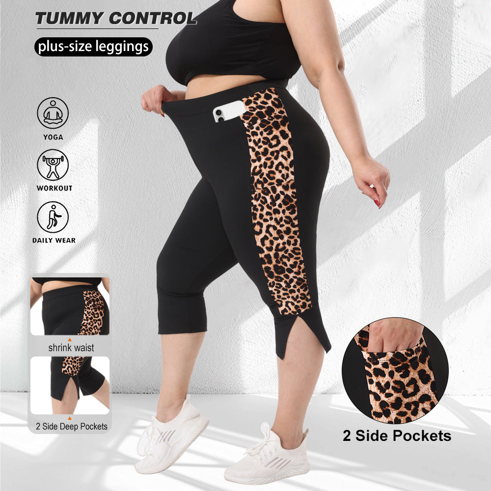 Damen Sculpting-Capri-Leggings mit hohem Taillenbund, Bauchkontrolle und seitlichen Einschubtaschen – Avélisse