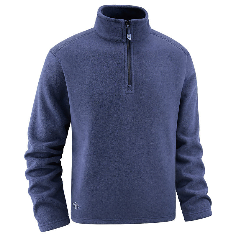 Herren Fleece-Pullover mit Troyer-Kragen und halbem Reißverschluss aus weichem Microfleece Echo Archiv