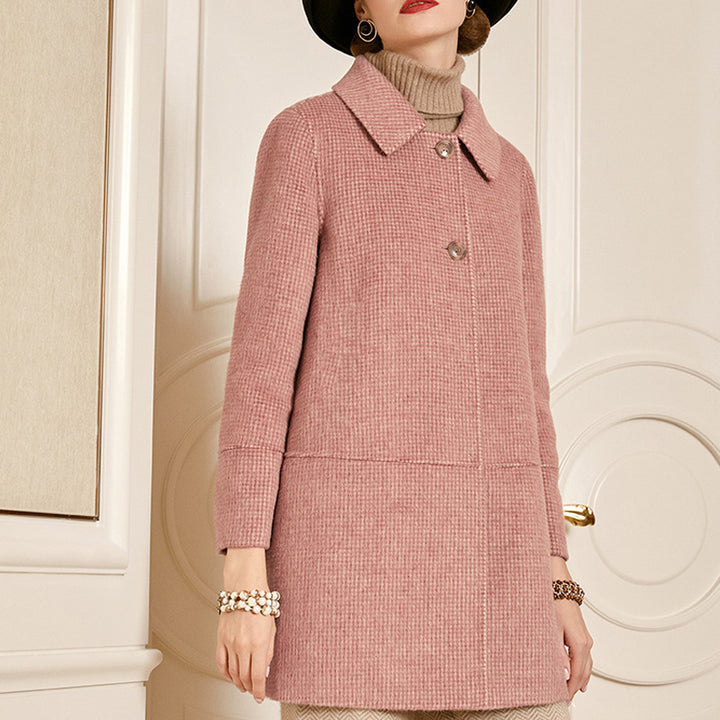 Damen zeitloser Bouclé-Mantel Echoarchiv