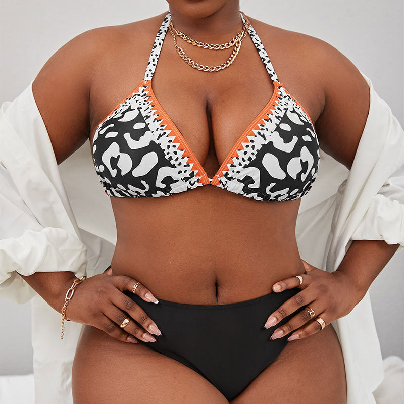 Damen Triangel-Bikini mit anpassbaren Trägern und trendigem Druck Echo Archiv