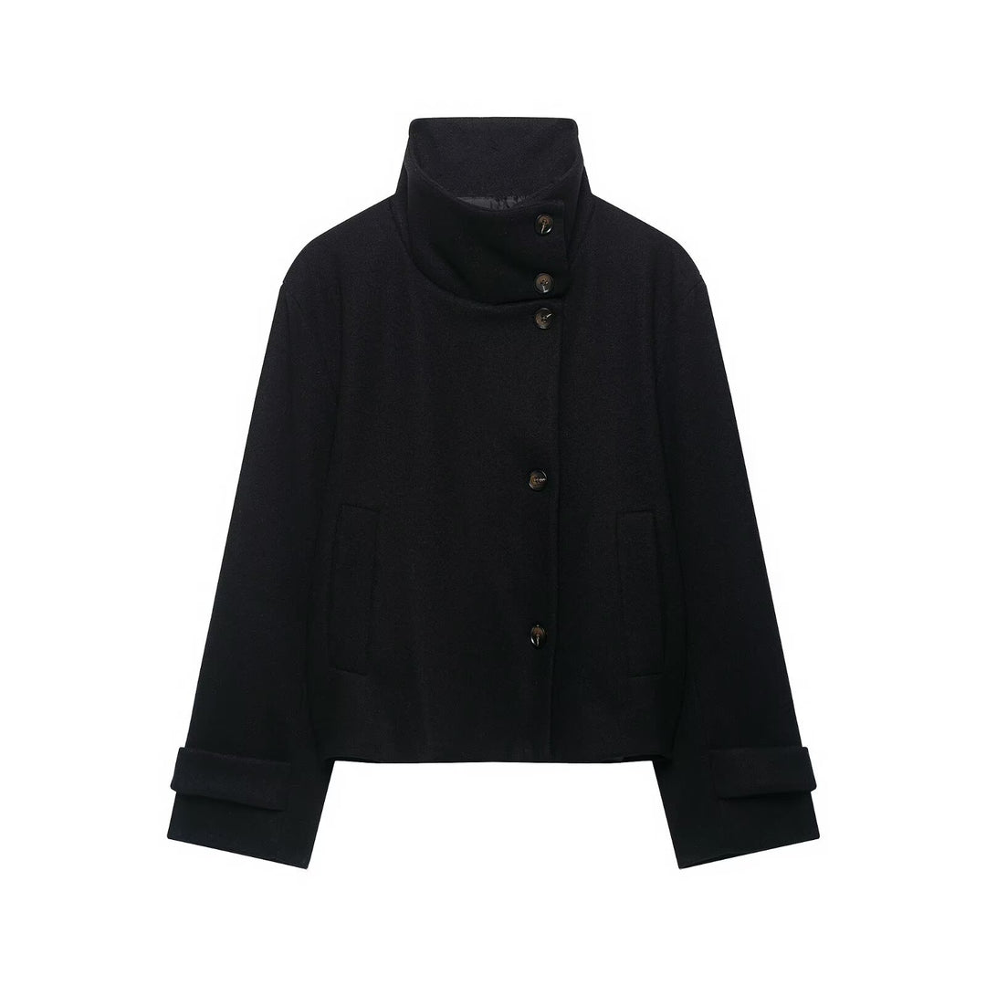 Damen Kurzjacke aus Wollmix mit hohem Stehkragen Echo Archiv