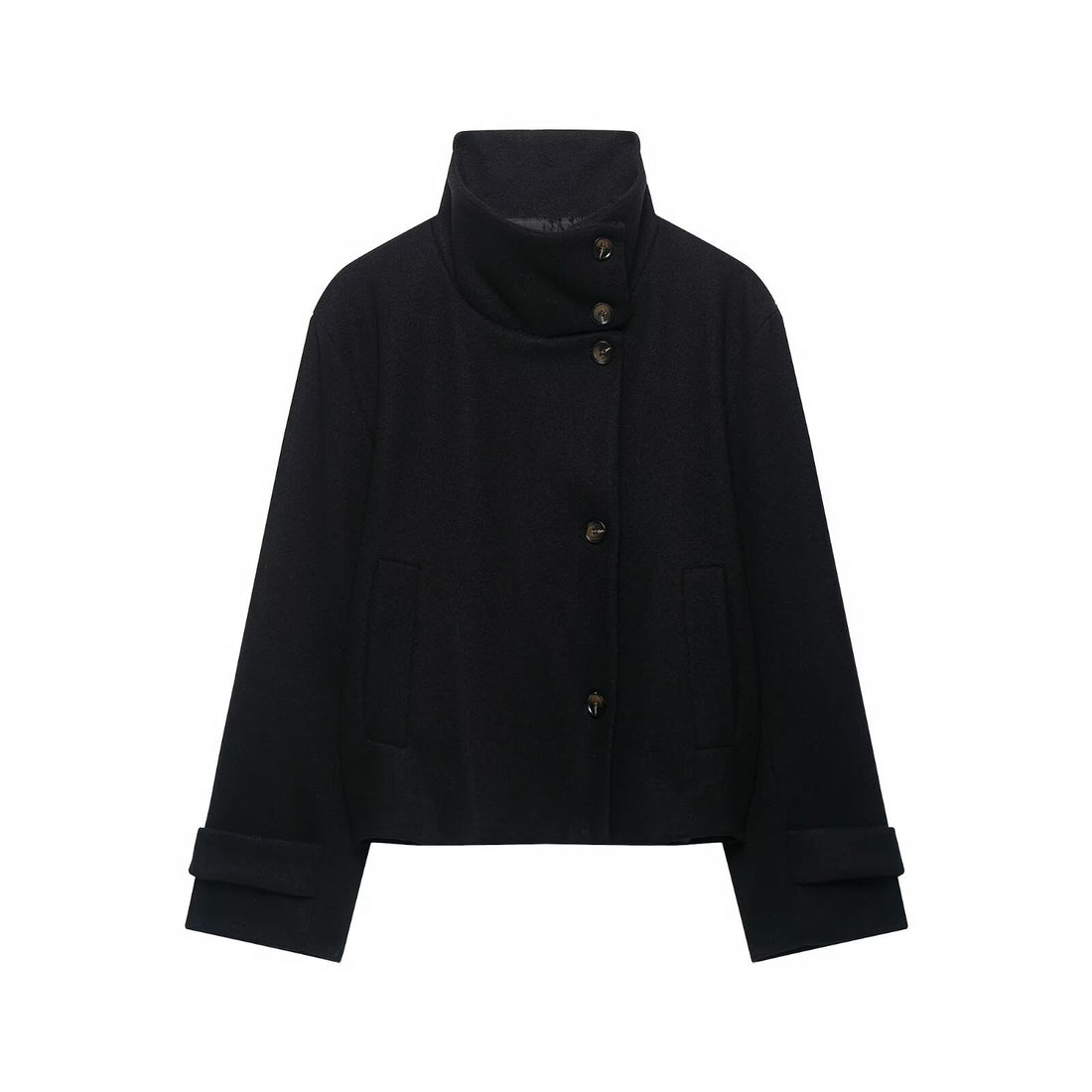 Damen Kurzjacke aus Wollmix mit hohem Stehkragen Echo Archiv