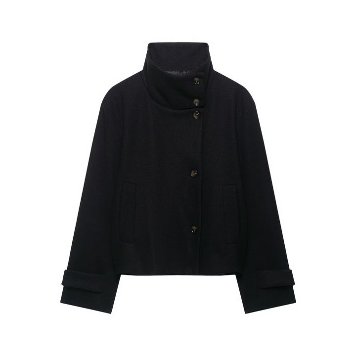 Damen Kurzjacke aus Wollmix mit hohem Stehkragen Echo Archiv