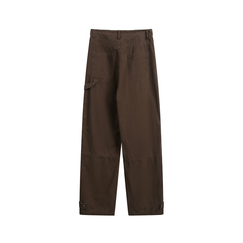 Damen Weite High‑Waist Cargo‑Hose mit Multifunktionstaschen und verstellbarem Saum Echoarchiv