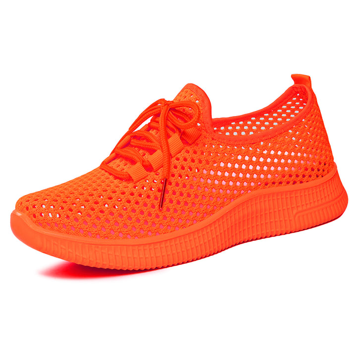 Damen nan atmungsaktiver Mesh-Slip-On Sneaker mit elastischer Schnürung und flexibler Profilsohle Echo Archiv