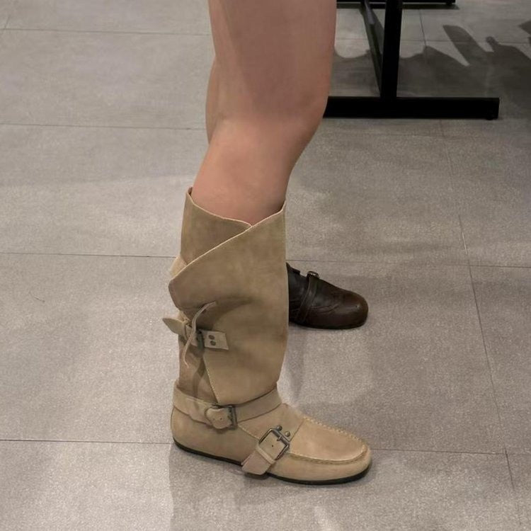 Damen Modische Stiefel mit verstellbaren Schnallen – Lioré