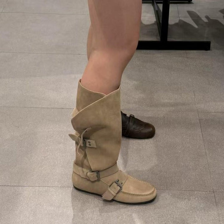 Damen Modische Stiefel mit verstellbaren Schnallen – Lioré