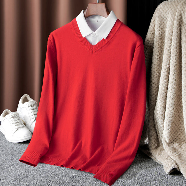 Herren V-Ausschnitt Pullover Echoarchiv