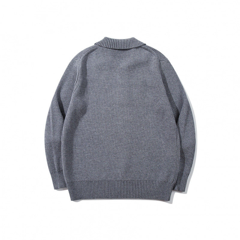 Herren Feinstrick-Polo-Pullover mit Hemdkragen, Knopfleiste und geripptem Saum Echo Archiv