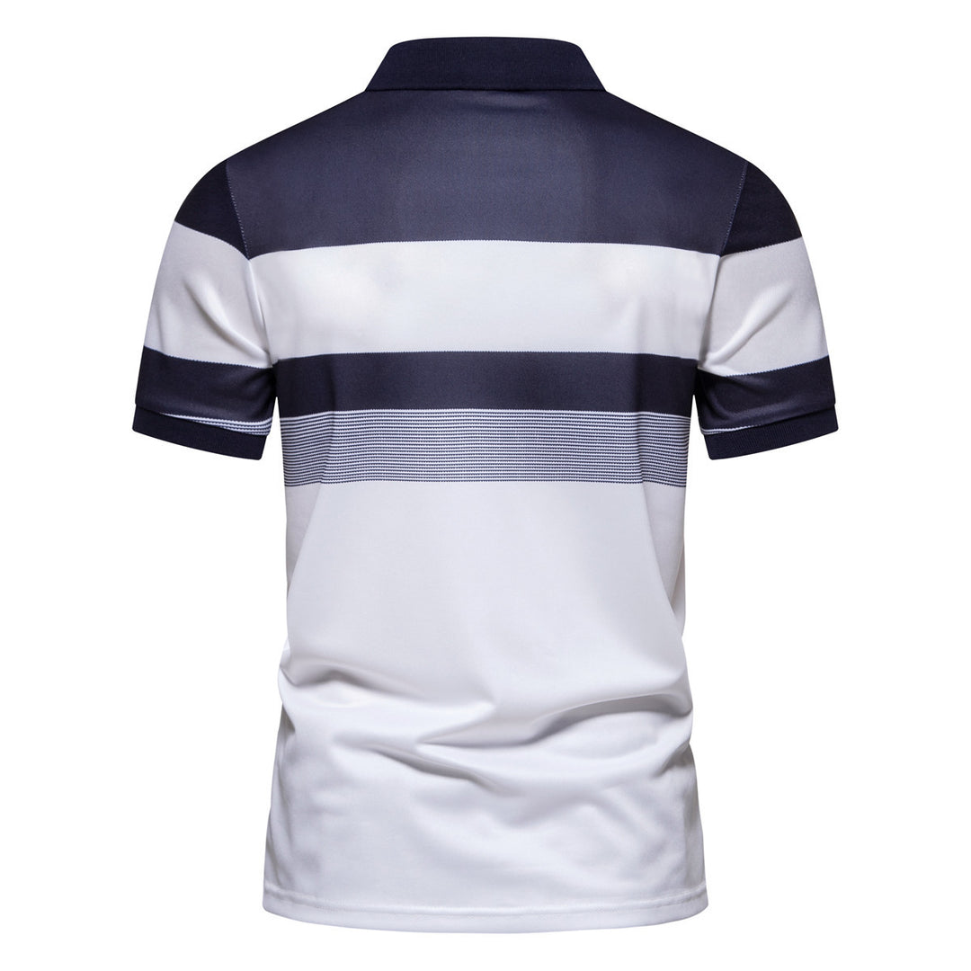 Herren Poloshirt mit modernem Streifenmuster und atmungsaktiven Eigenschaften Echoarchiv