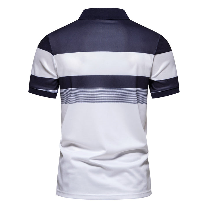 Herren Poloshirt mit modernem Streifenmuster und atmungsaktiven Eigenschaften Echoarchiv