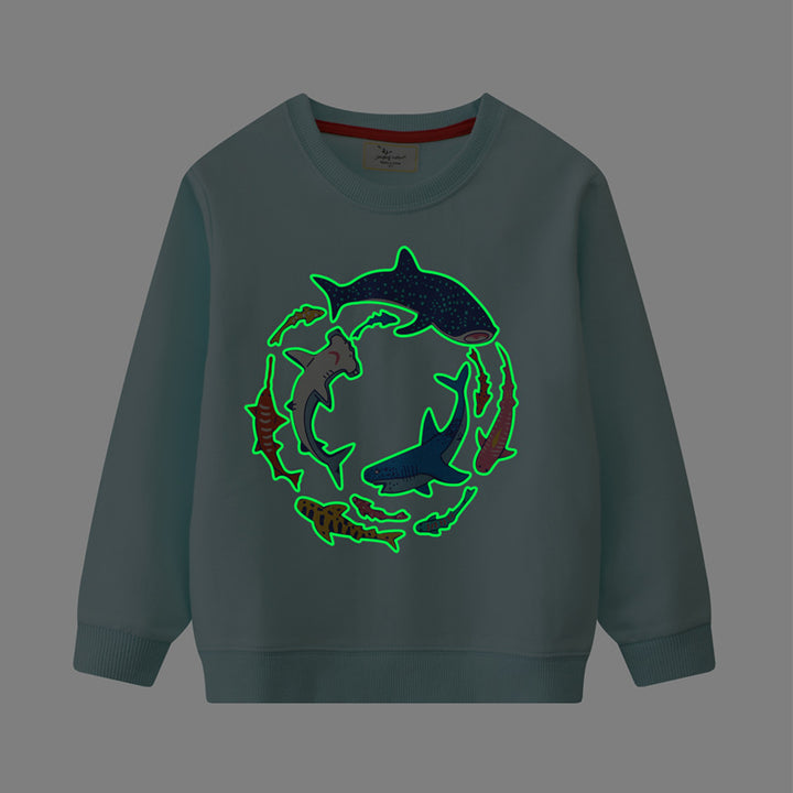 Jungen Sweatshirt mit farbenfrohem Haifisch-Motiv Echo Archiv