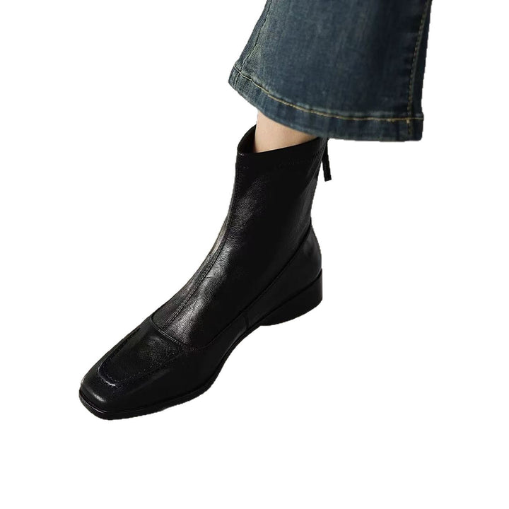 Damen Modische Leder-Stiefeletten mit elegantem Schnitt Echo Archiv