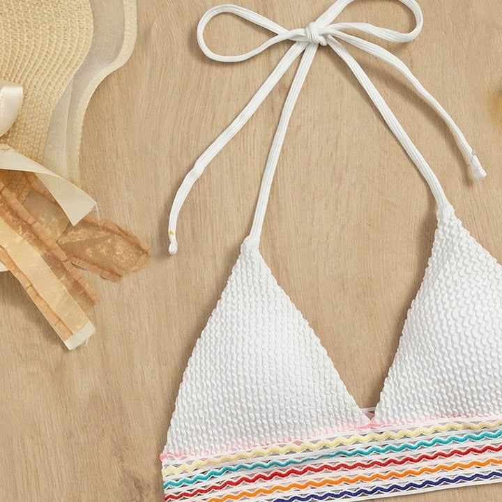 Damen Triangel-Bikini mit buntem Wellenmuster Echo Archiv