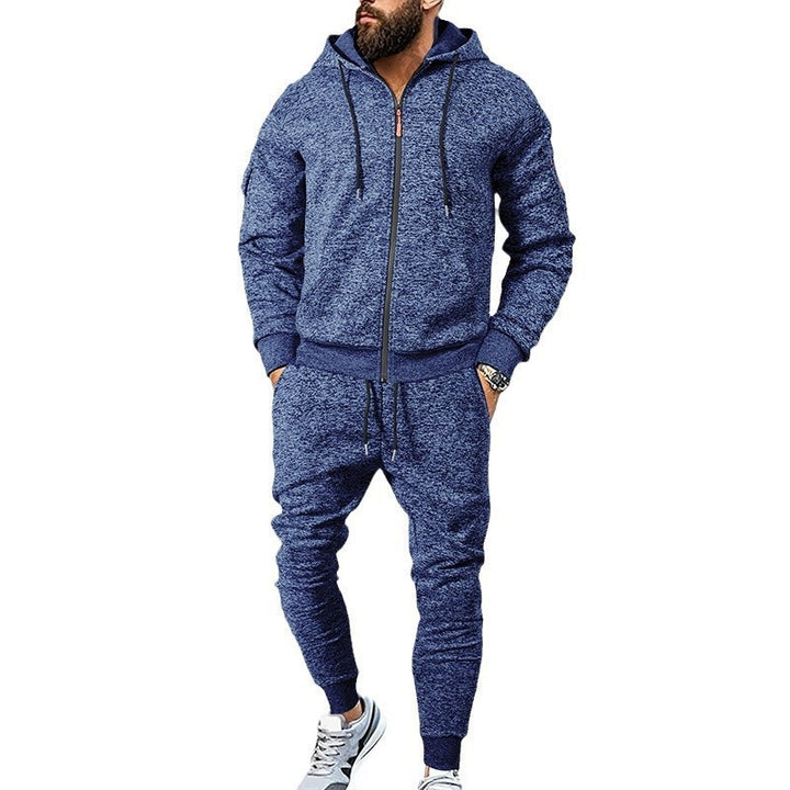 Herren sportives Freizeit-Set mit strukturiertem Hoodie und bequemen Jogginghosen Echoarchiv