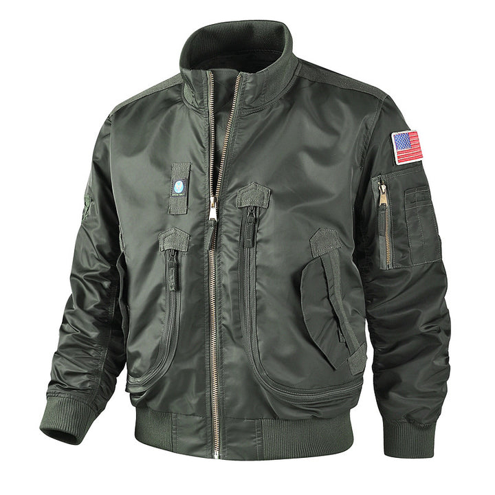 Herren nan klassische Bomberjacke im Pilotendesign mit Multifunktionstaschen und robustem Reißverschluss Echo Archiv