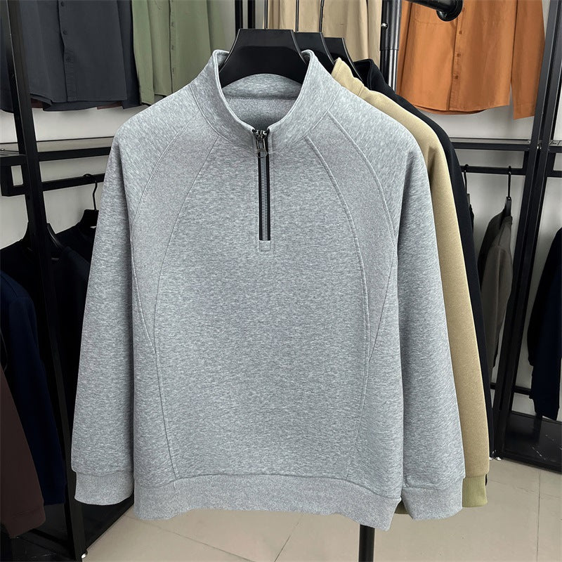 Herren modischer Pullover mit Stehkragen und Reißverschluss Echoarchiv