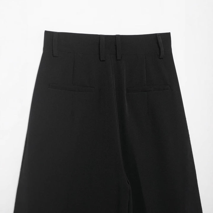 Damen Culotte‑Hose mit Wickel‑Front und weitem Bein Echoarchiv
