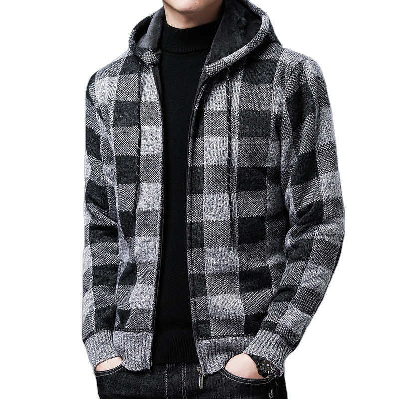 Herren Hooded Strickjacke Echoarchiv