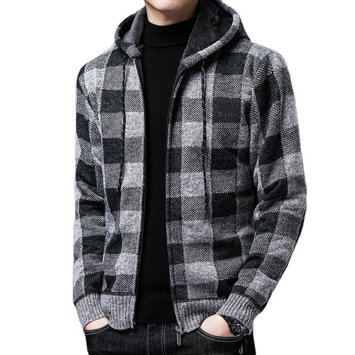 Herren Hooded Strickjacke Echoarchiv