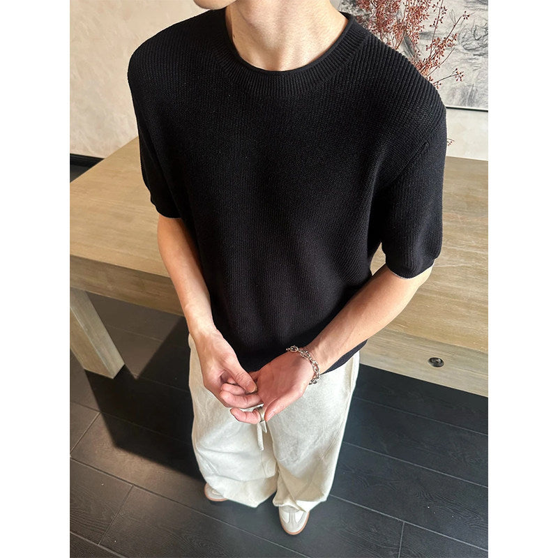 Herren Kurzarm Strickoberteil Echo Archiv