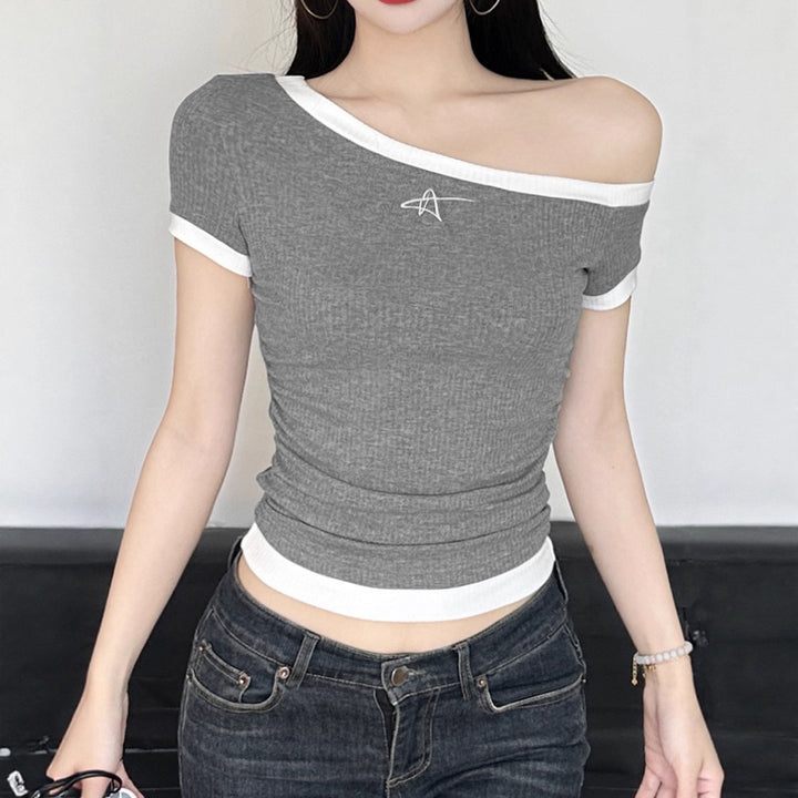 Damen figurbetontes Kurzarmshirt Echo Archiv