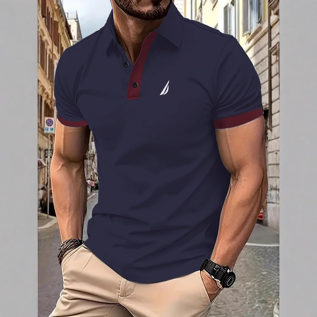 Herren Polohemd mit stilvollem Kragen und detailreicher Knopfleiste Echoarchiv