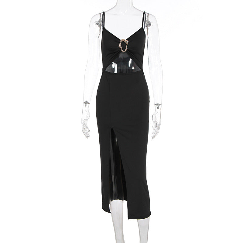 Damen Figurbetontes Maxikleid mit Cut-Outs und elegantem Gürtel Echo Archiv