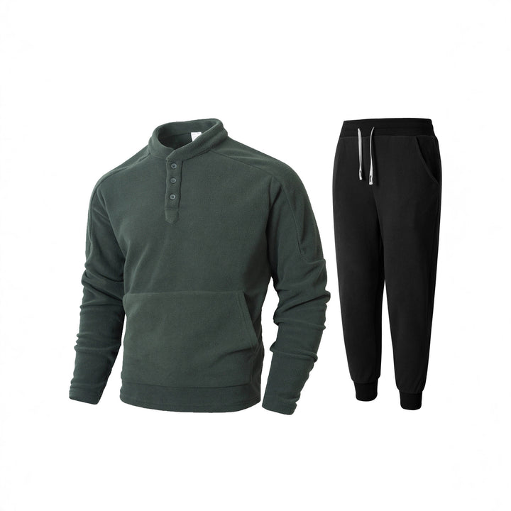Herren Fleece-Sweatshirt mit hochschließendem Kragen und praktischen Seitentaschen Echoarchiv
