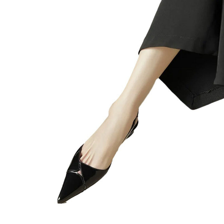 Damen Spitz zulaufende Slingback‑Pumps mit skulpturellem Hohlabsatz Echo Archiv