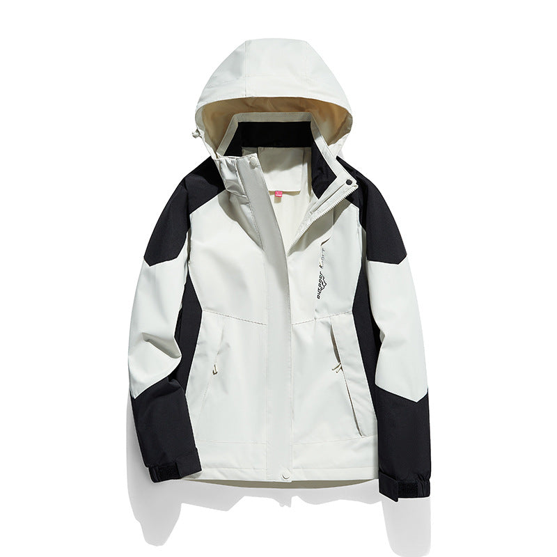 Damen zweilagige Softshell‑Outdoorjacke mit abnehmbarem Fleece‑Innenlayer und Kapuze Echoarchiv
