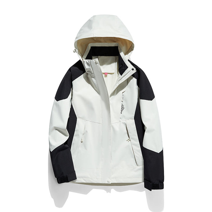 Damen zweilagige Softshell‑Outdoorjacke mit abnehmbarem Fleece‑Innenlayer und Kapuze Echoarchiv
