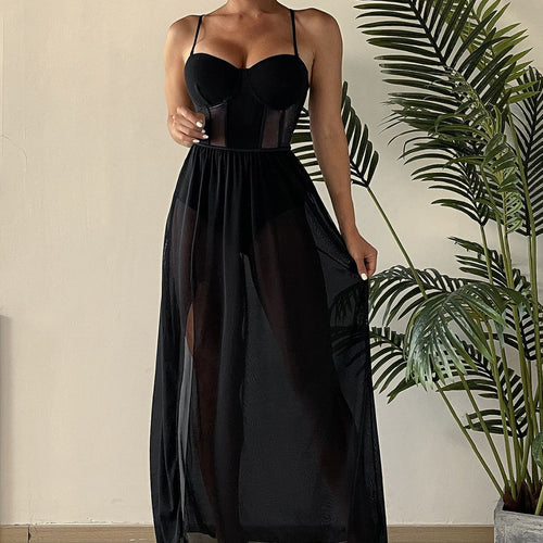 Damen Transparente Sommerkleid Echo Archiv