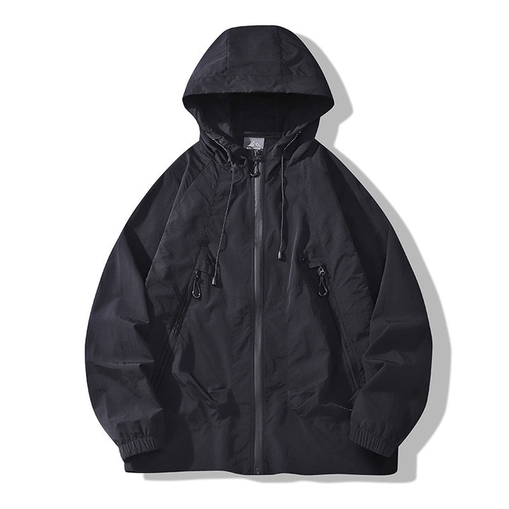 Unisex Leichte Regenjacke mit verstellbarer Kapuze Echo Archiv