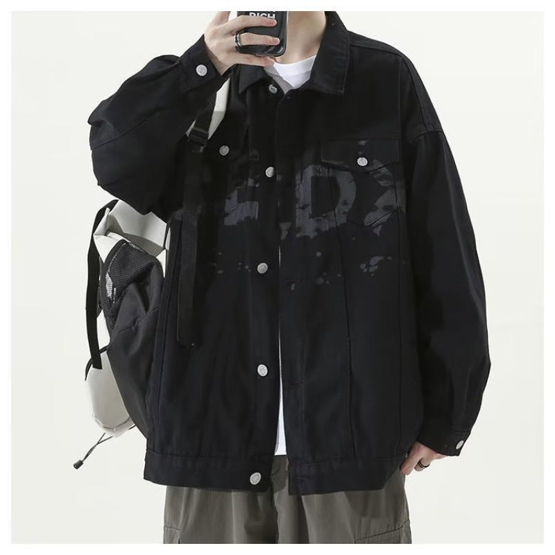 Herren Modische Denimjacke mit Brusttaschen – Denvaro