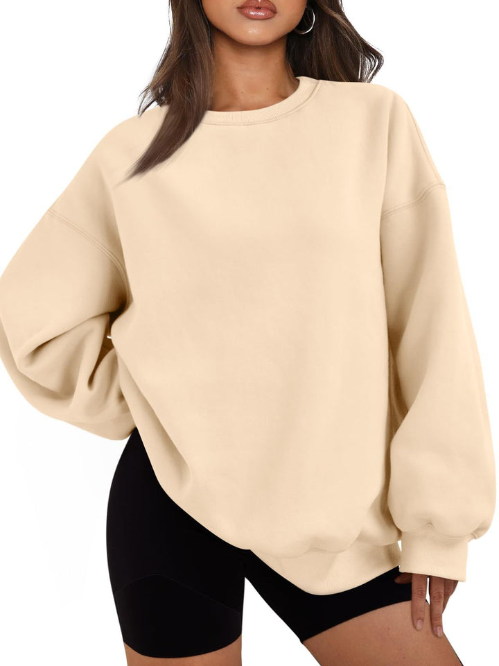 Damen nan Boxy-Crewneck-Sweat mit extraweiter Passform, Raglanärmeln und weichem Fleece-Innenfutter Echo Archiv